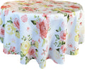 Rose Print Fabric Tablecloth, 70” Round M83350