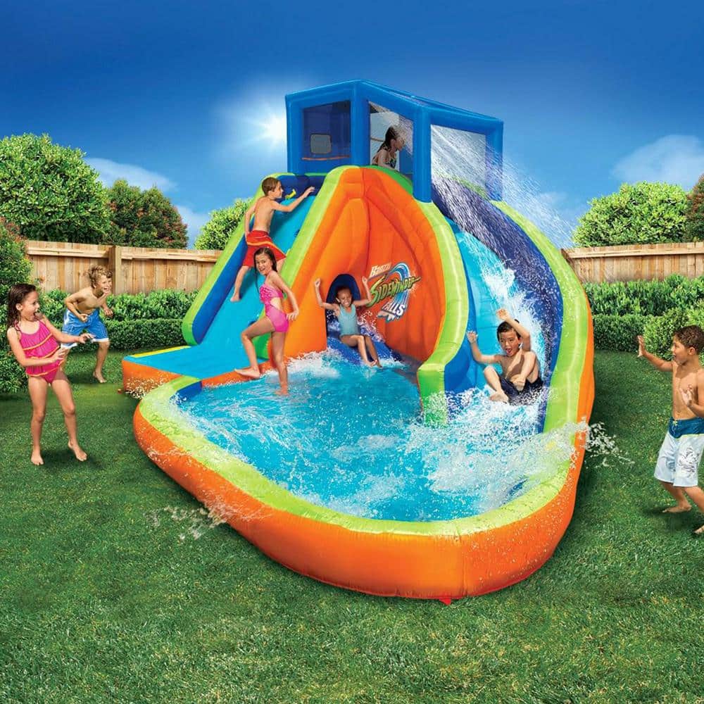 Multi Polyester Inflatable Water Park Play Pool with Slides and Blower C7056