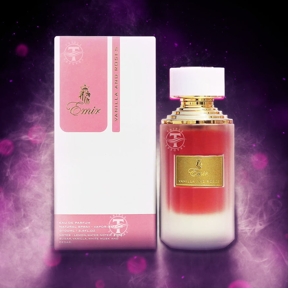 Vanilla and Roses Oriental Perfume 3.4 Fl Oz L663