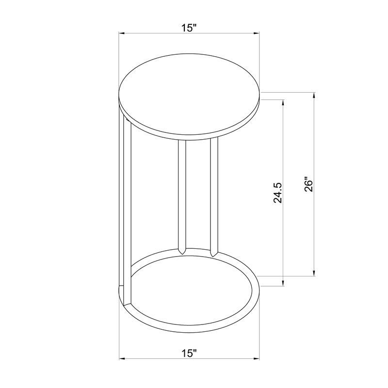 Gold Metal Accent Table F826528