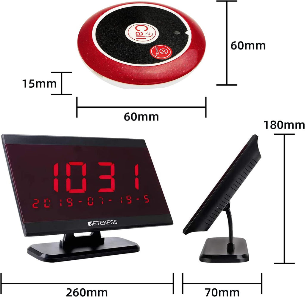 Wireless Caregiver Pager System with 10 Panic Alert Call Buttons H80113