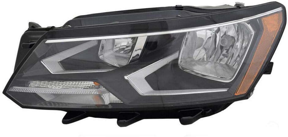 Driver Side Halogen Headlight Assembly for Volkswagen Passat 2016 2017 2018 2019 Z74402