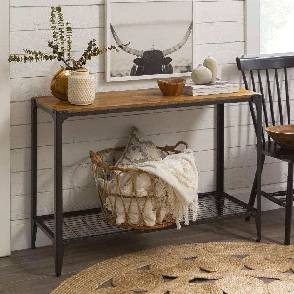 Rustic Wood Sofa Entry Table M364