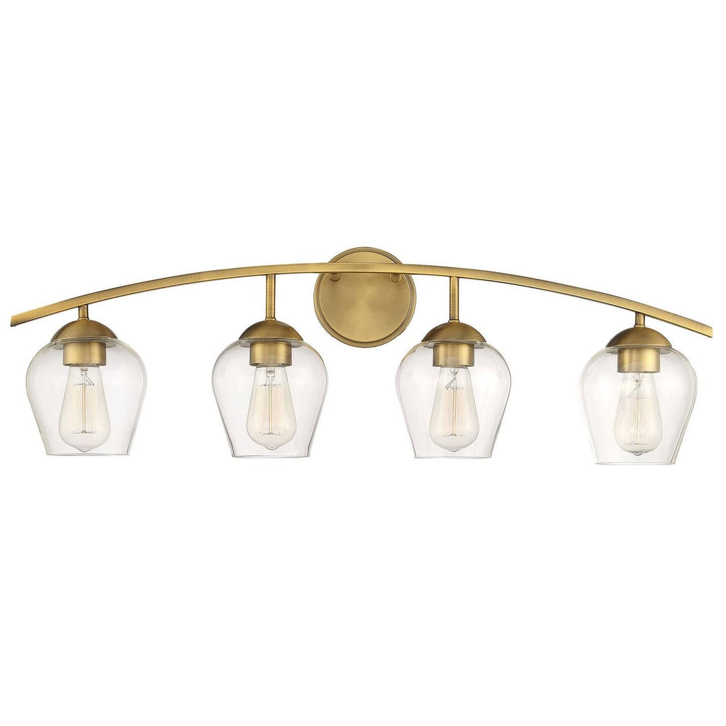 Four Light Bath Bar Natural Brass Q420