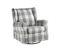 Gray Fabric Swivel Chair with Glider O815