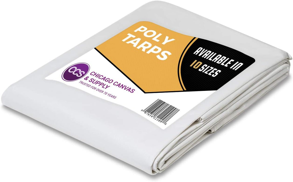 Silver Waterproof Poly Tarp, 12 by 16 Feet H560500