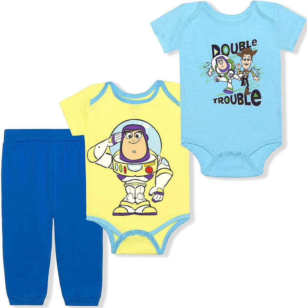 Toy Story Woody and Buzz Lightyear Boys 3 Piece 2 Creepers and Jogger Set Q156