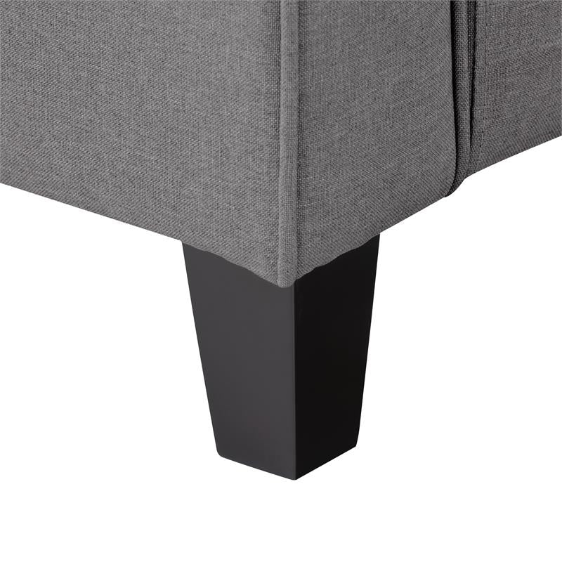Gray Fabric Loveseat Sofa and Accent Chair Set of 2 W569