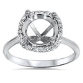 14K White Gold Diamond Engagement Ring Setting L7932