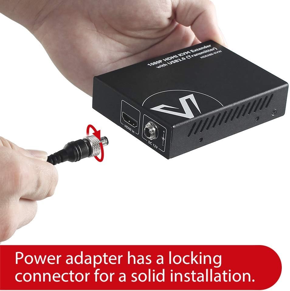 HDMI USB KVM Extender, 1080P 60Hz Over Cat6, 2-Port USB2.0 H8688