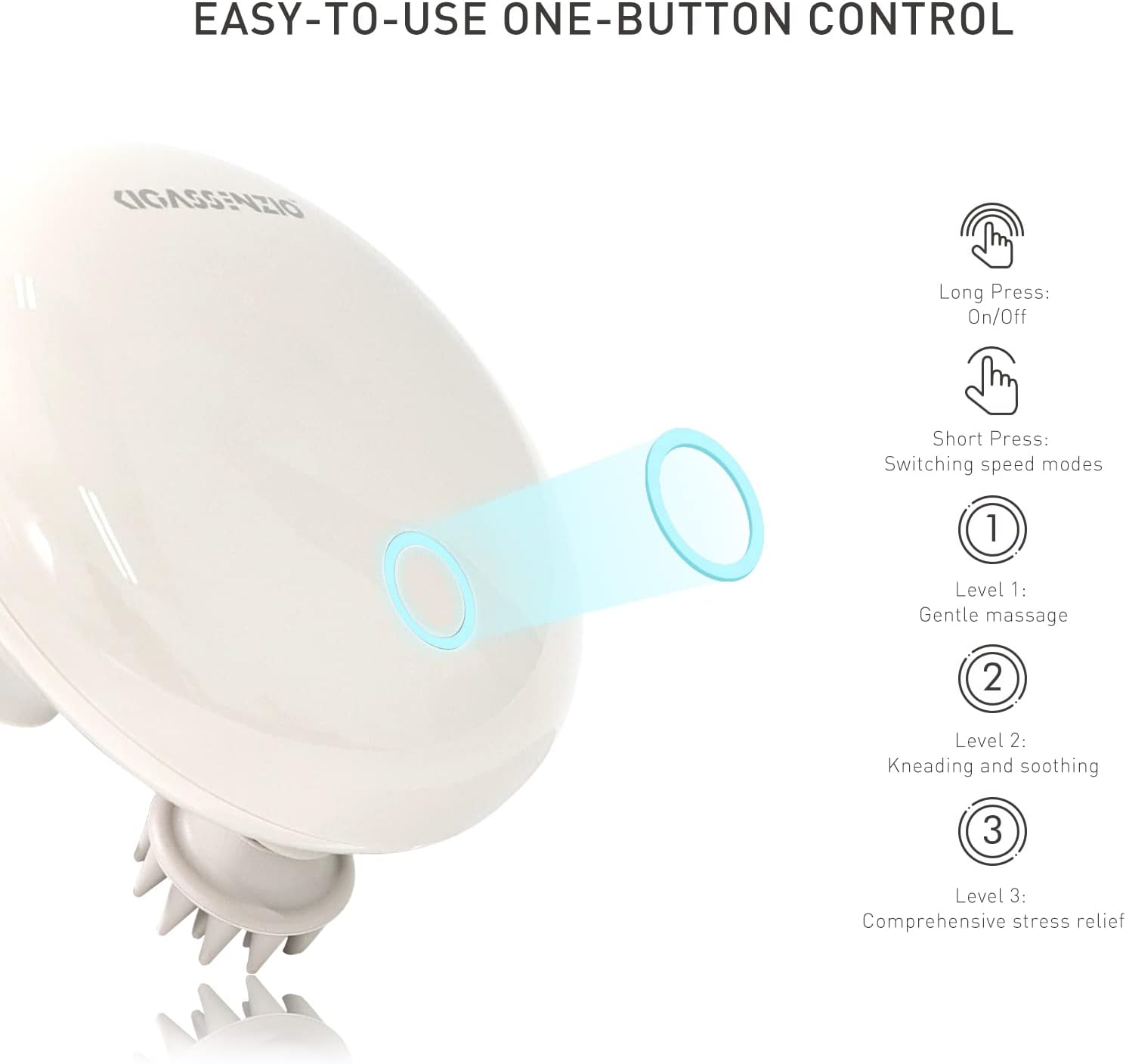 Cordless Rechargeable IPX7 Waterproof Scalp Massager, Pack of 2 E6020