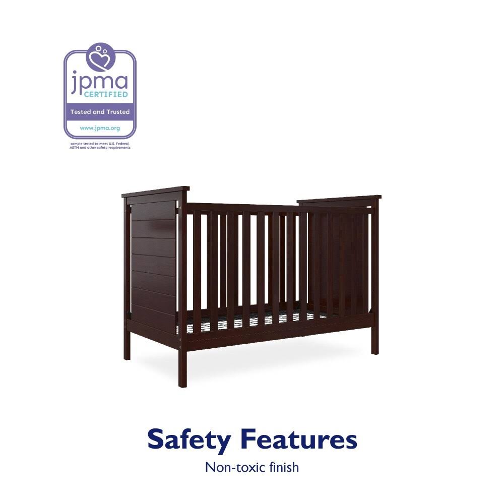 3 in 1 Convertible Crib, Espresso N72634