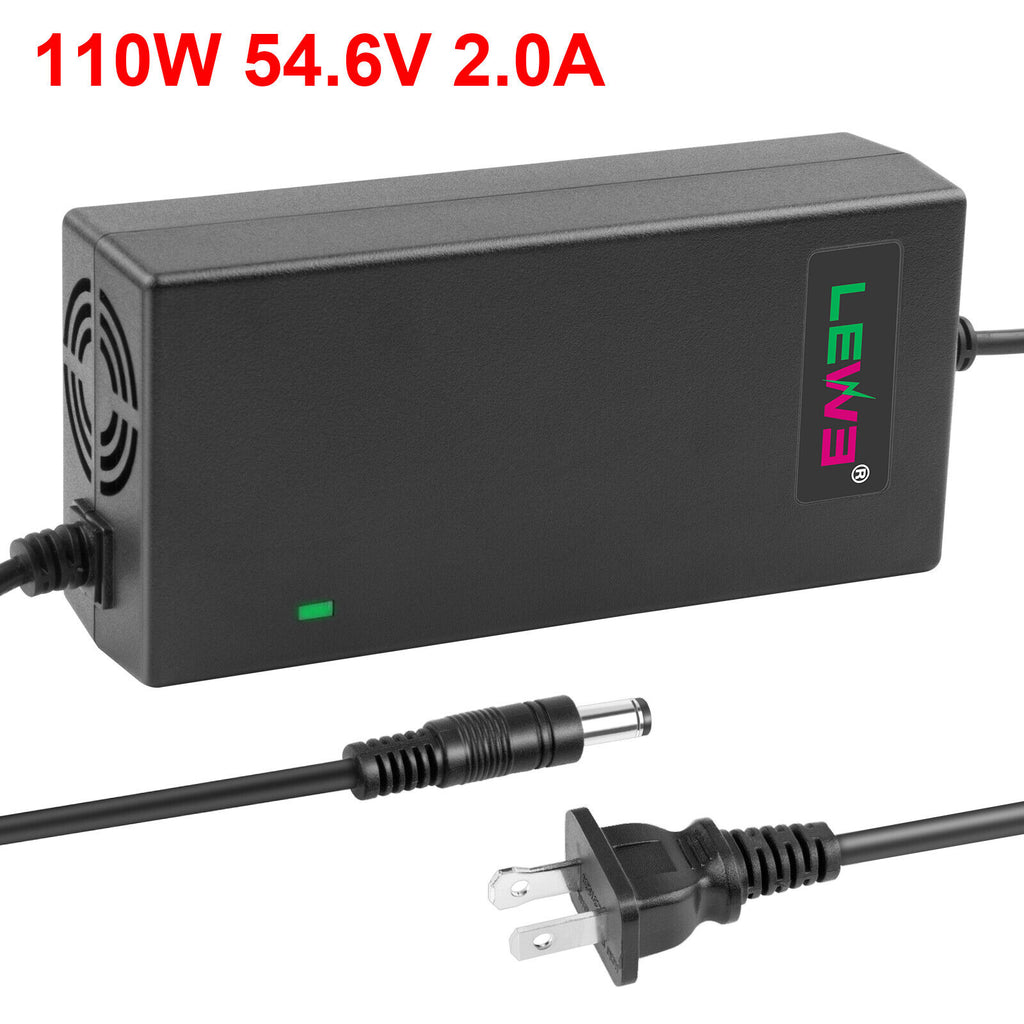 54.6V 2A Power Charger for 48V Electric Bicycles E-bike Lithium Battery T992558
