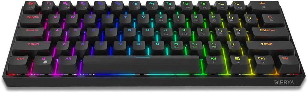 60% Mechanical Keyboard, RGB Backlit Wired PBT Keycap Waterproof Type-C Mini Compact 61 Keys, Pack of 2 H828