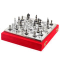 Solid Brass Black Chess Set with Red Velvet Storage Case T170454