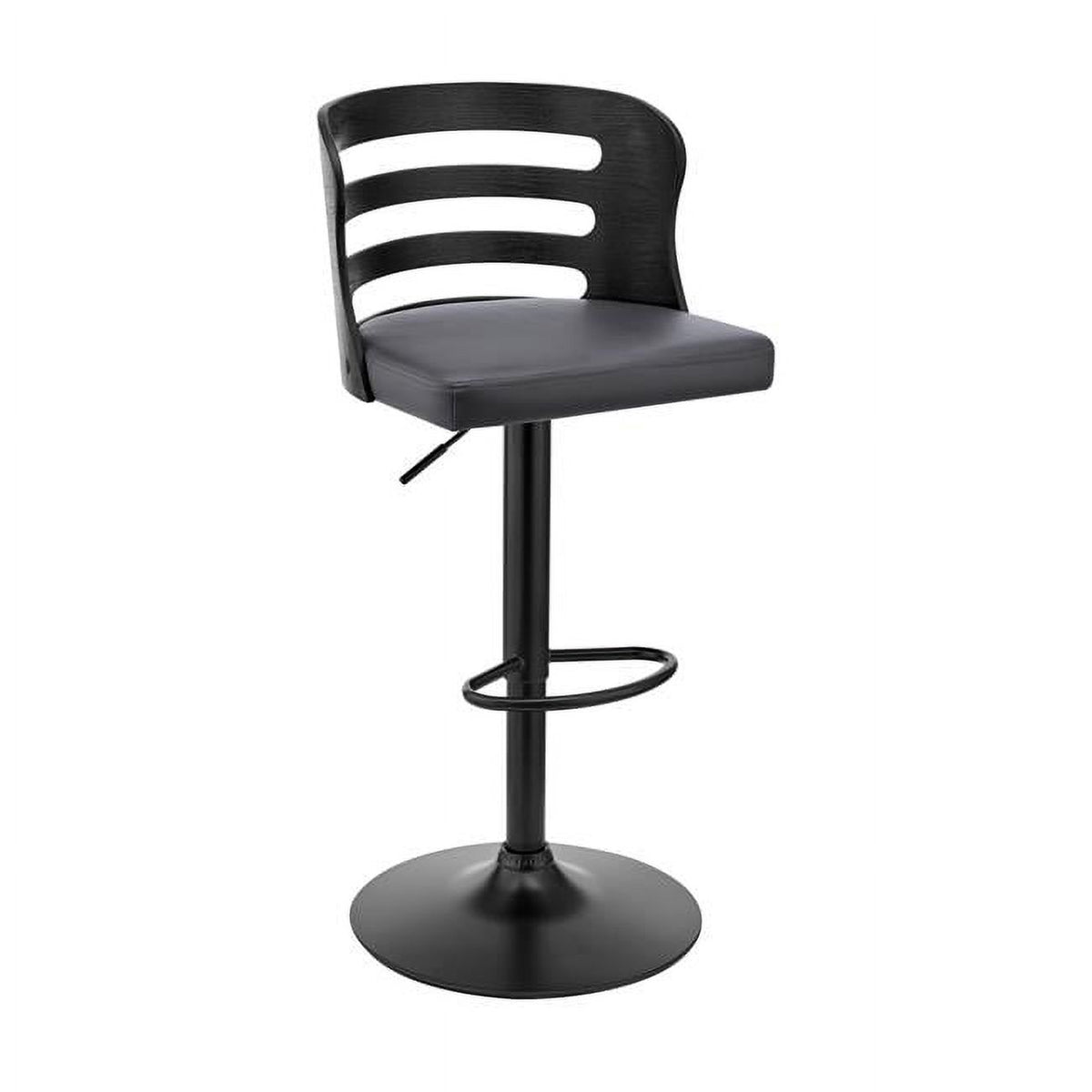 Gray Adjustable Swivel Bar Stool L6604