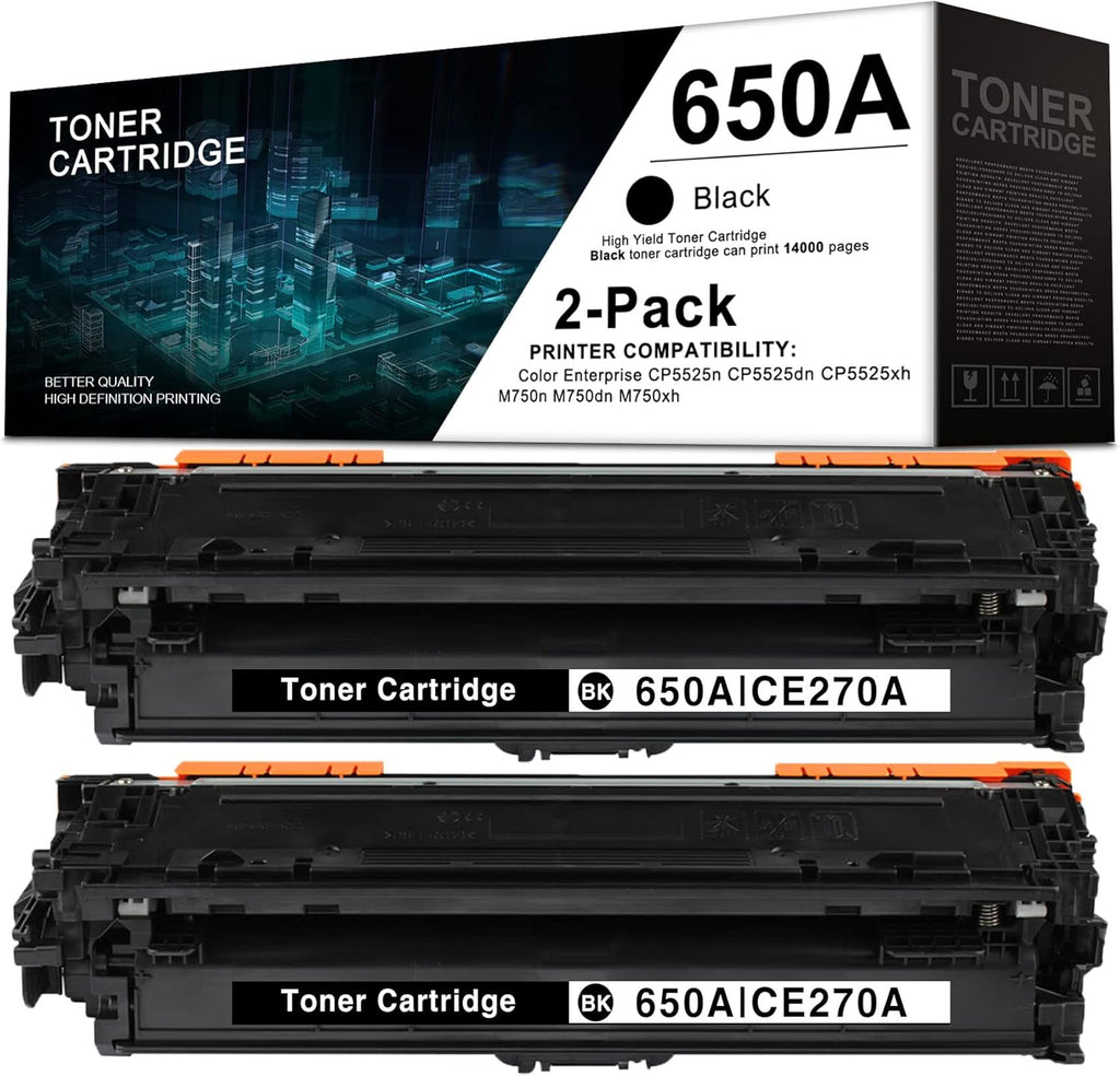 2 Pack Black Remanufactured Toner Cartridge for HP Color Enterprise Z61259