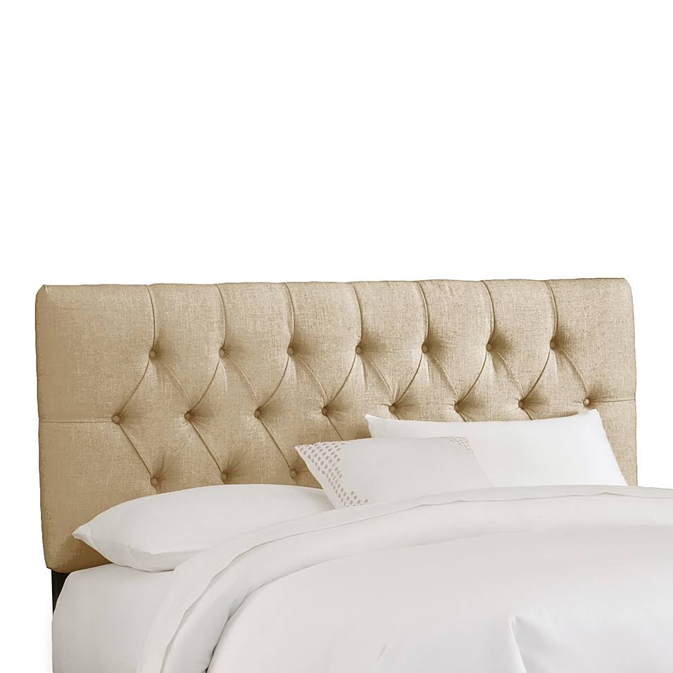 Twin Tufted Headboard in Linen Sandstone C1701