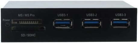 USB 3.0 Front Panel Internal Card Reader with 3 Port USB 3.0 Hub D377