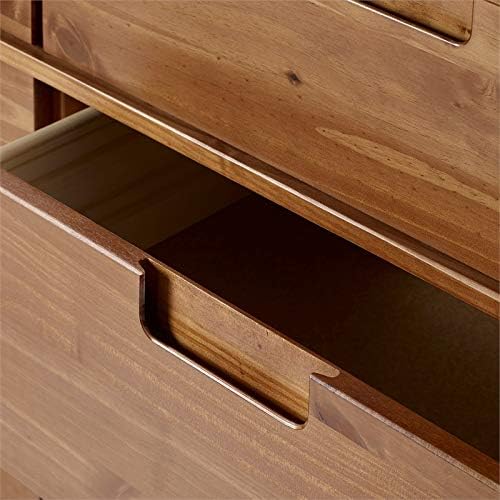 6 Drawer Pine Wood Double Dresser B6449