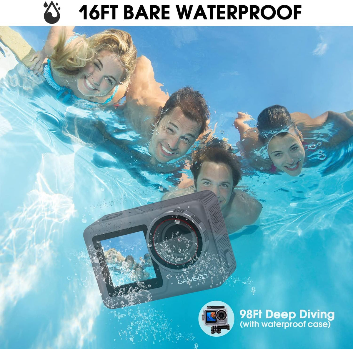 Waterproof Action Camera with Accessories K95273