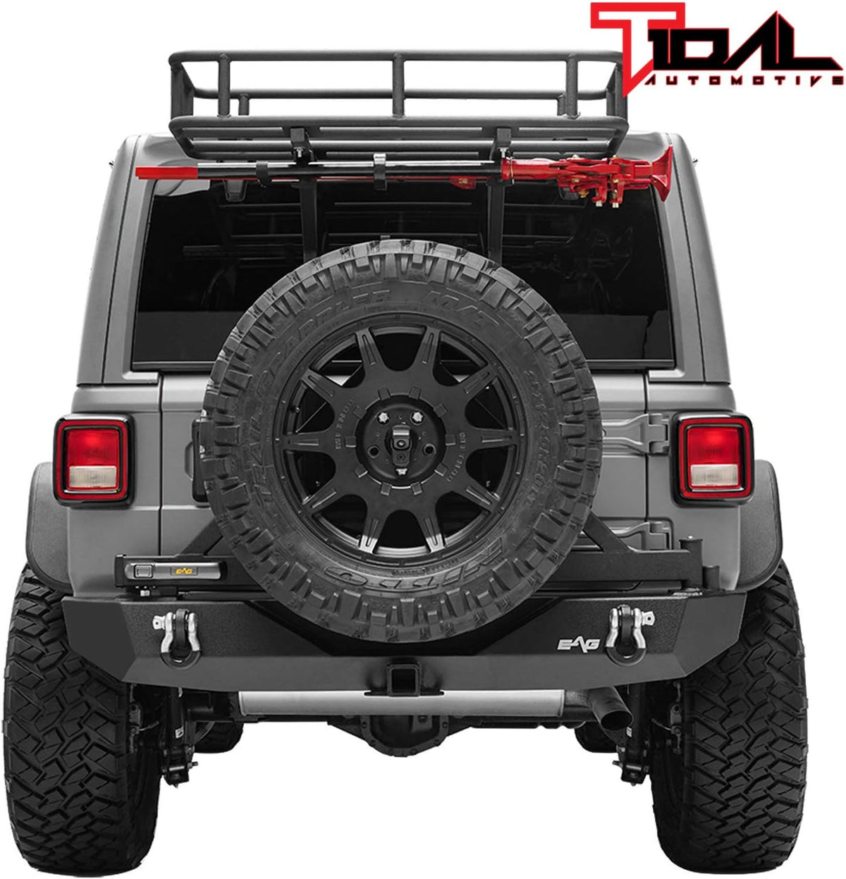 Rear Cargo Carrier Basket with Jack Mount for Wrangler JL X882