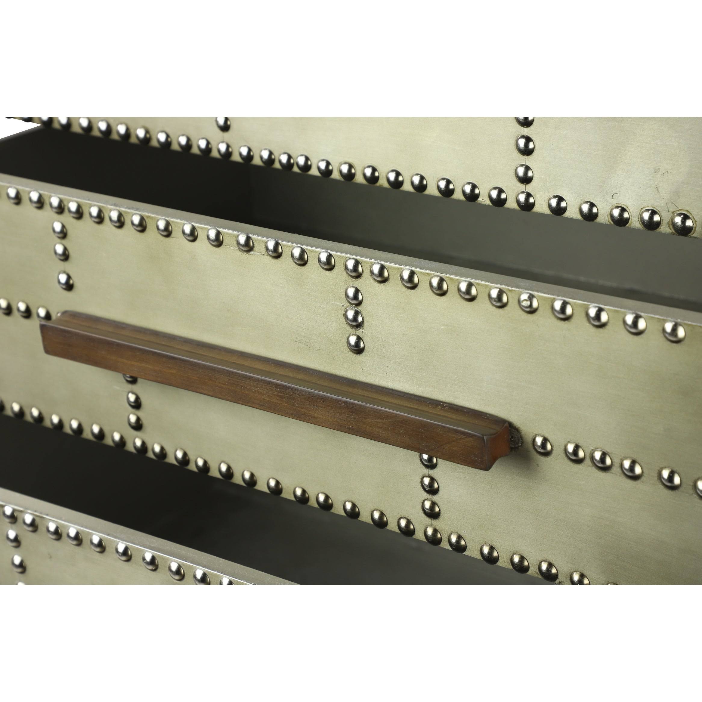 Grey Wood Industrial Cabinet S334897