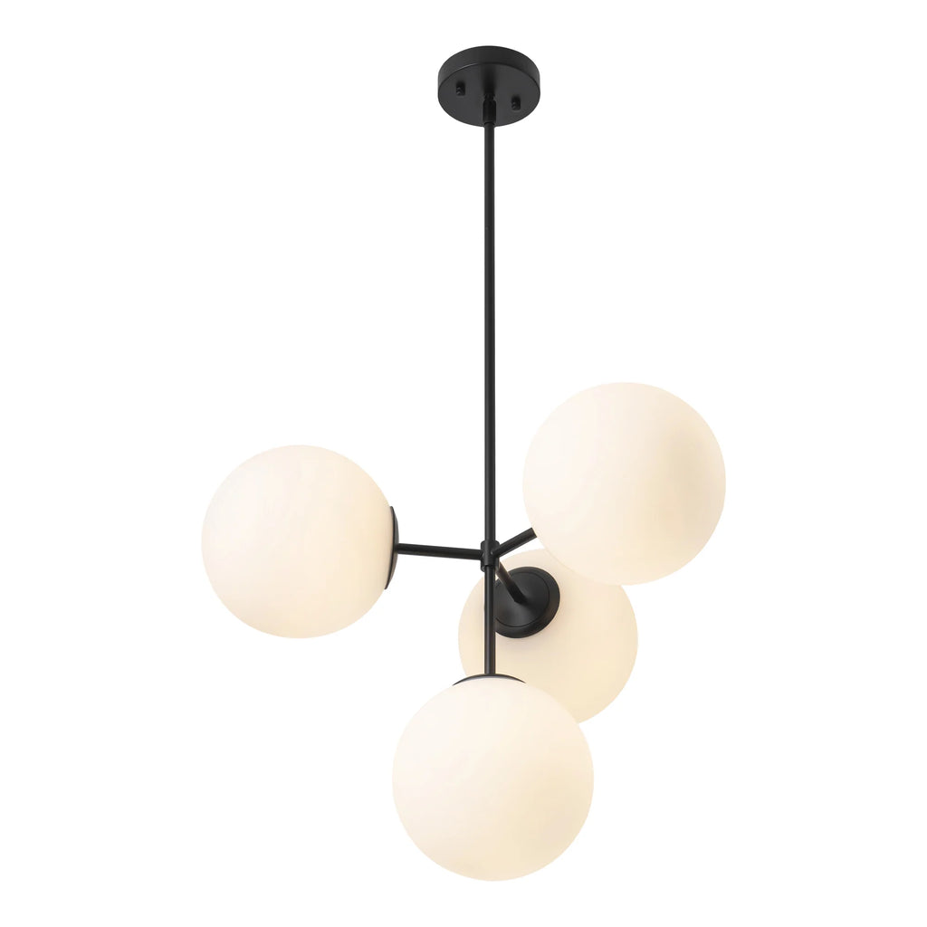4-Light Dimmable Glass Bubble Chandelier Q8776