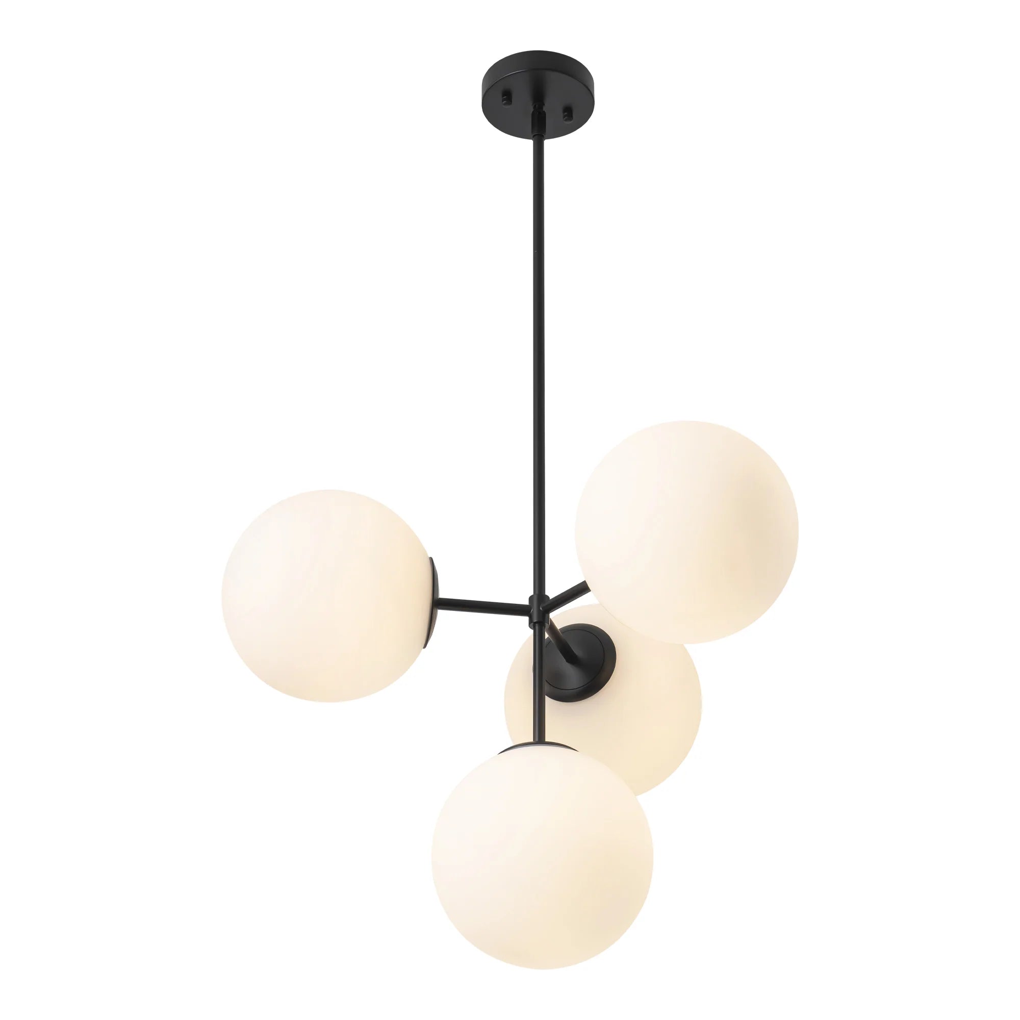 4-Light Dimmable Glass Bubble Chandelier Q8776