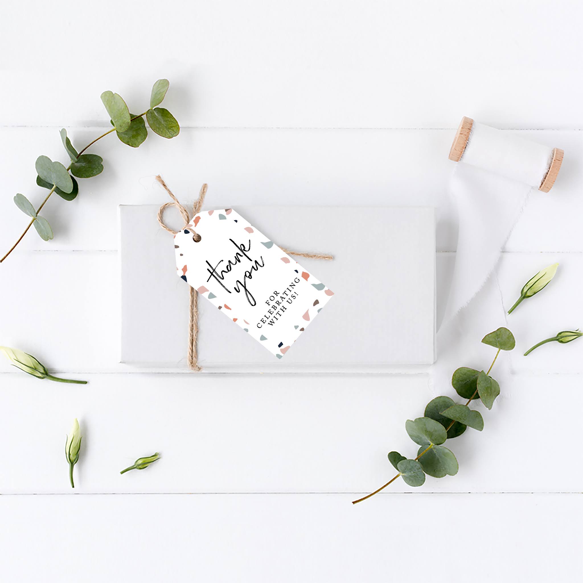 100-Pk Terrazzo Cardstock Gift Tags I580