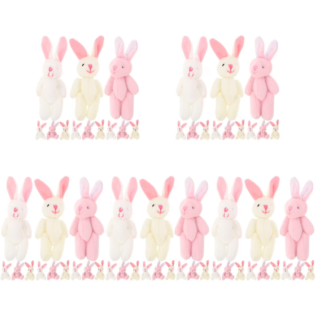 75 Pcs Mini Plush Bunny Stuffed Animal Toy M959827