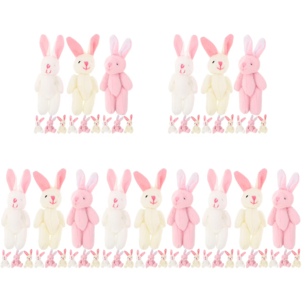 75 Pcs Mini Plush Bunny Stuffed Animal Toy M959827