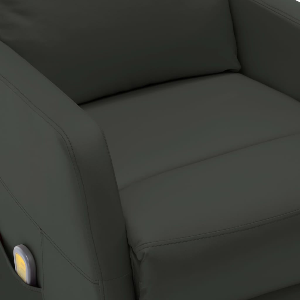 Faux Leather Massage Reclining Chair with Adjustable Footrest and Side Pocket K903149