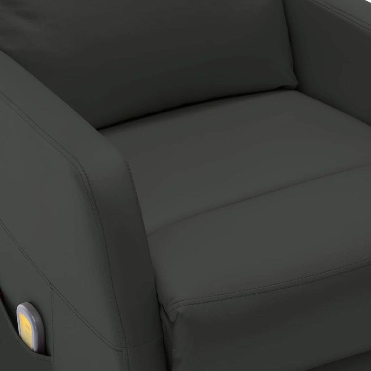 Faux Leather Massage Reclining Chair with Adjustable Footrest and Side Pocket K903149
