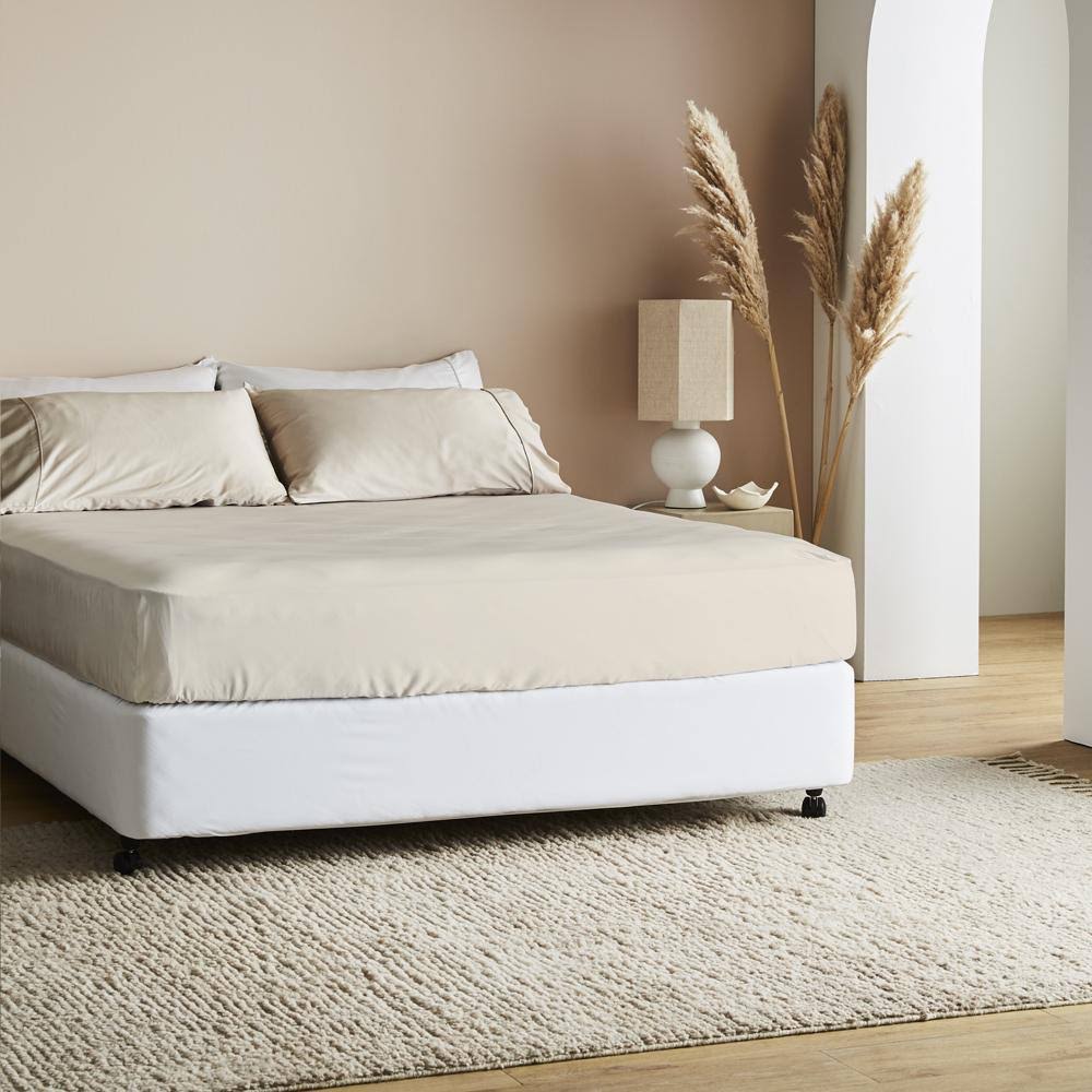 Beige Fitted Sheet A529144