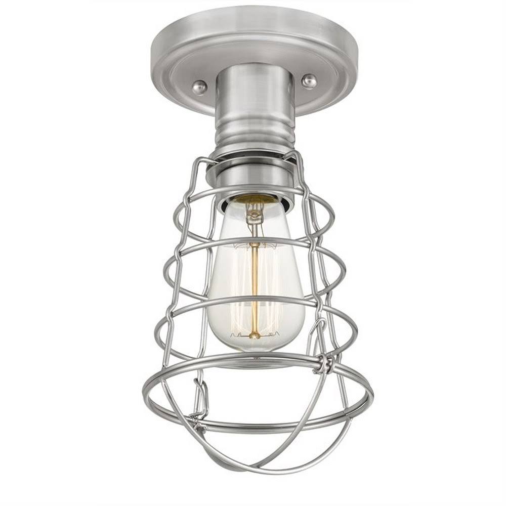Satin Brass Semi-Flush Mount Light P51511