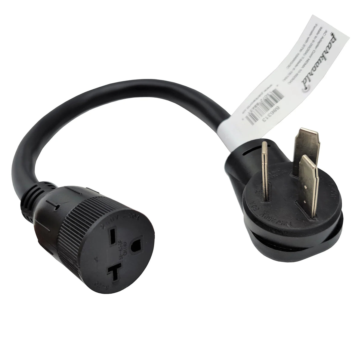 Dryer 10-50 Plug Male to 6-20 T-Blade Receptacle Female Adapter Cord 1.5FT F423