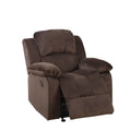 Choco Brown Faux Suede Rocker Recliner T704906