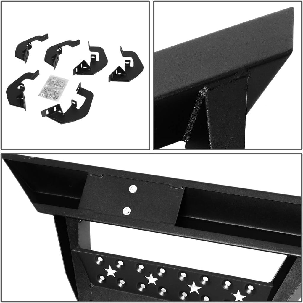 2.75 Inches Diameter Tubing 5 Inches Drop Down Side Step Nerf Bar Running Boards, Mild Steel, Black Powder Coated C384870