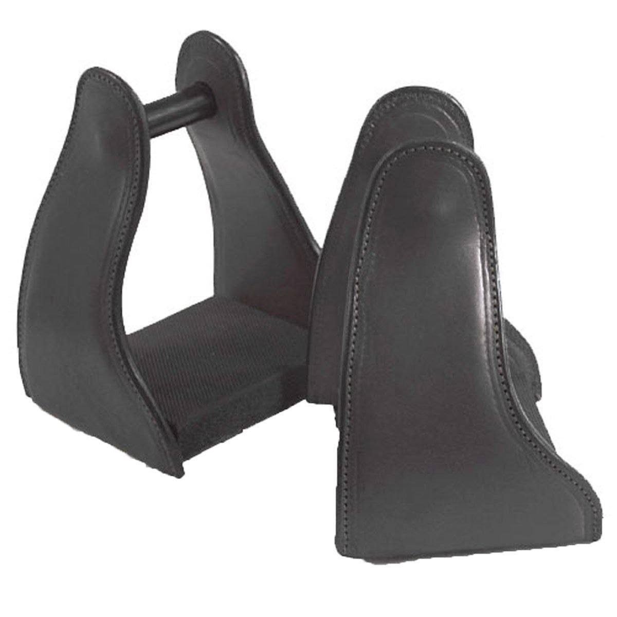 Black Leather Trail Stirrup T286