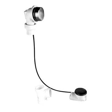 Satin Gold PVC Cable Operated Bath Waste and Overflow Drain T187737