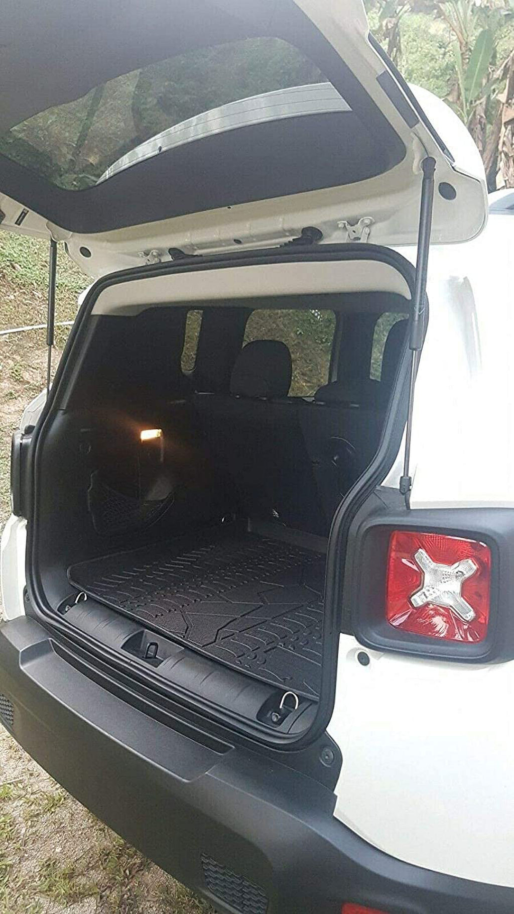 Cargo Liner Trunk Mat for Jeep Renegade 2015-2023 Weather-Resistant Rubber with Raised Lip M53167