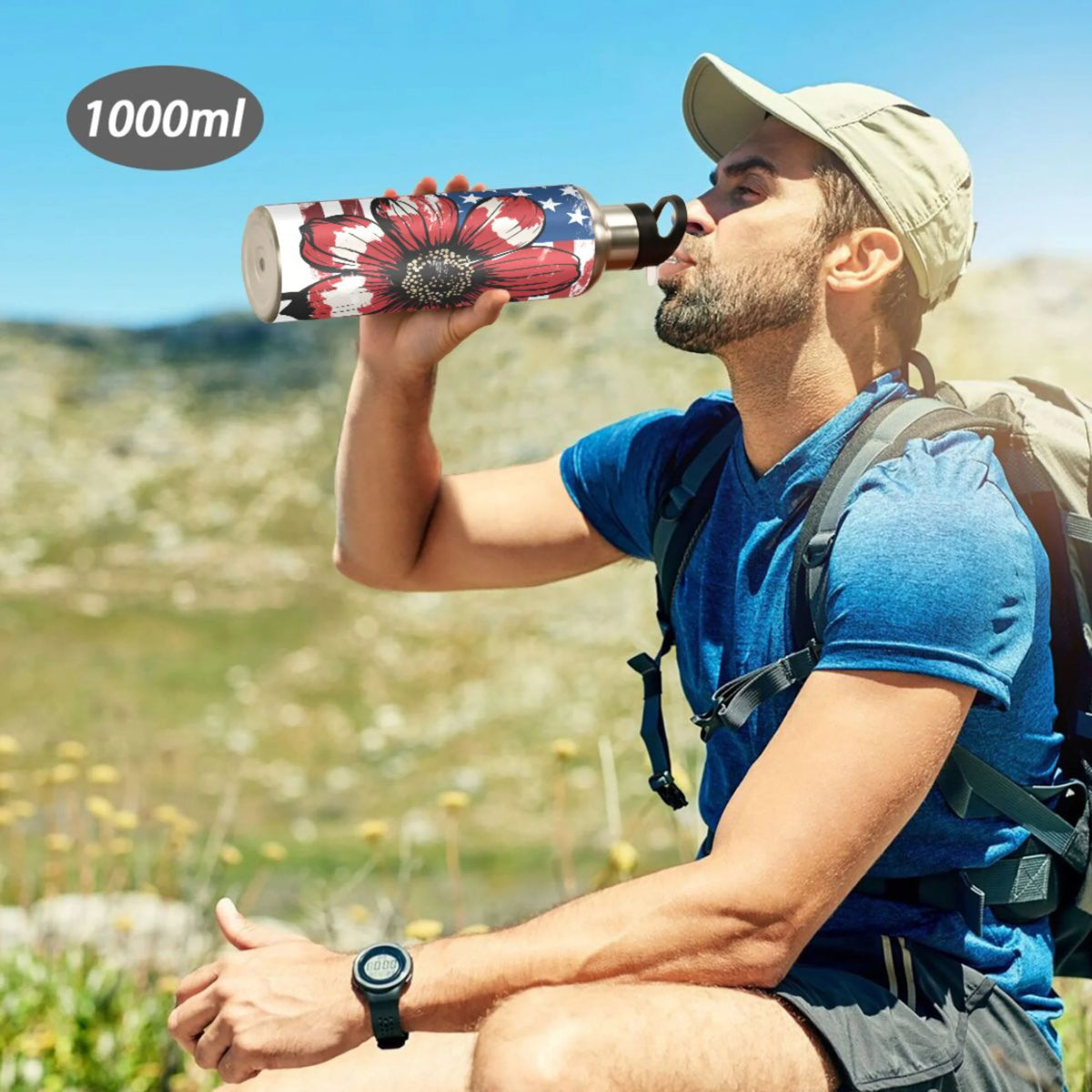 Insulated Stainless Steel Water Bottle with Straw Lid, 20 oz N990614