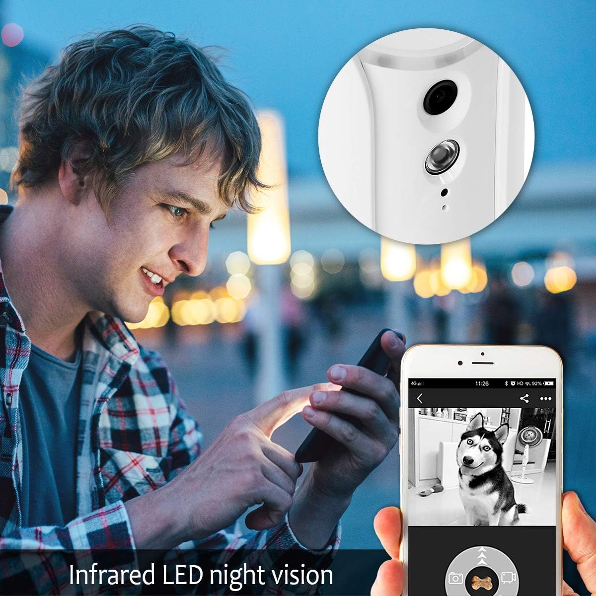 WiFi Pet Camera with Two-Way Audio and Night Vision B342385