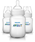 Anti-Colic BPA-Free Baby Bottles - 9oz, Clear, 3 ct B620