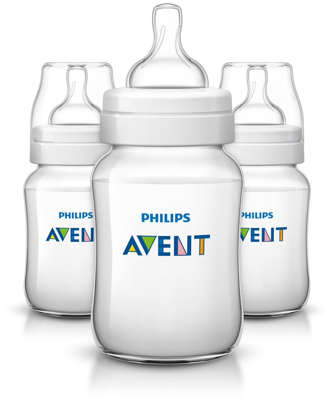 Anti-Colic BPA-Free Baby Bottles - 9oz, Clear, 3 ct B620