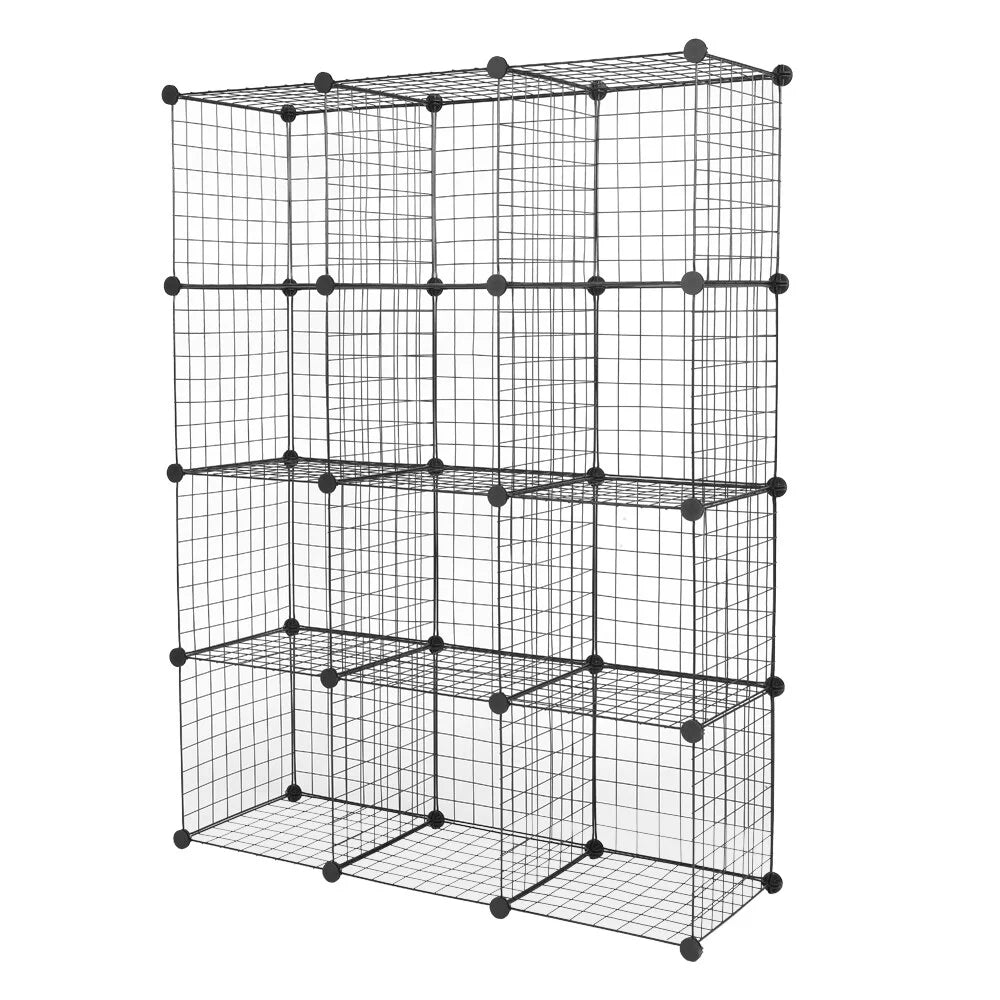 12-Cube Metal Wire Cube Storage Shelves C87466