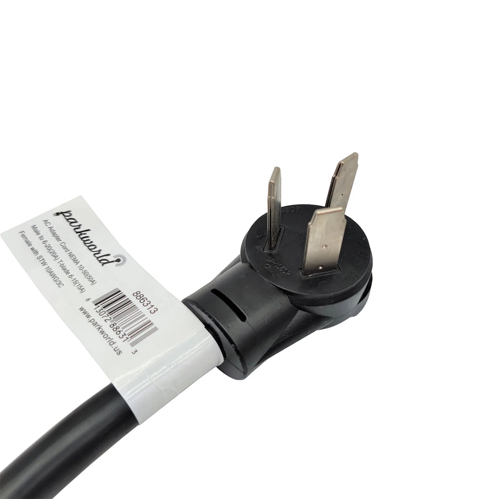 Dryer 10-50 Plug Male to 6-20 T-Blade Receptacle Female Adapter Cord 1.5FT F423