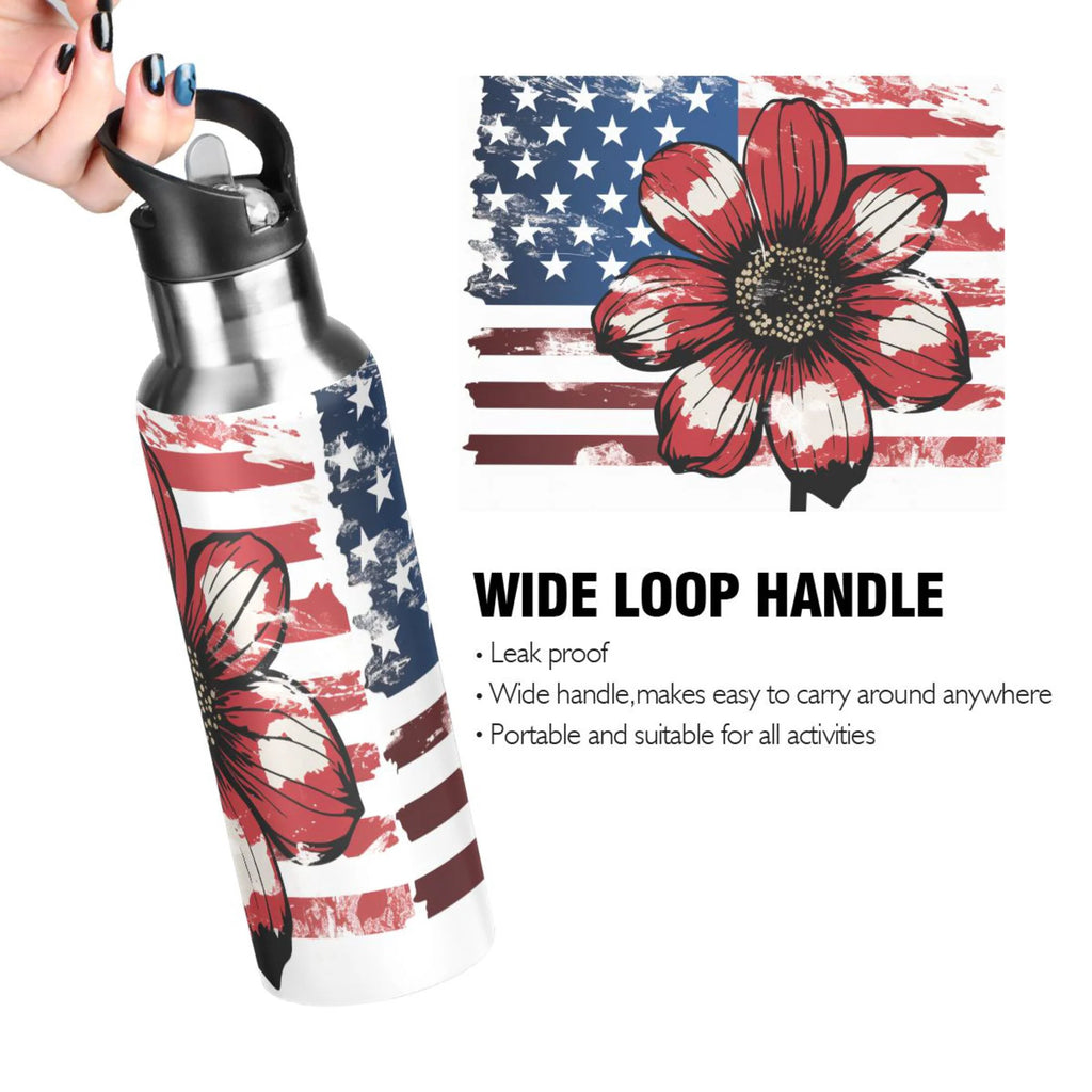 Insulated Stainless Steel Water Bottle with Straw Lid, 20 oz N990614