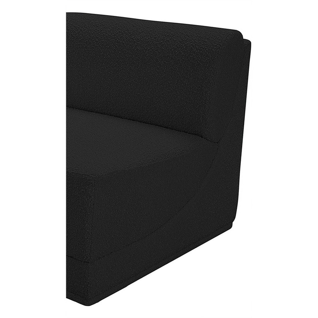 Black Boucle Fabric Armless Chair X58231